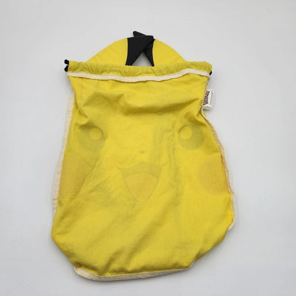 Pokemon Pikachu Drawstring Backpack Bag 2011 Nintendo Yellow Character Sack